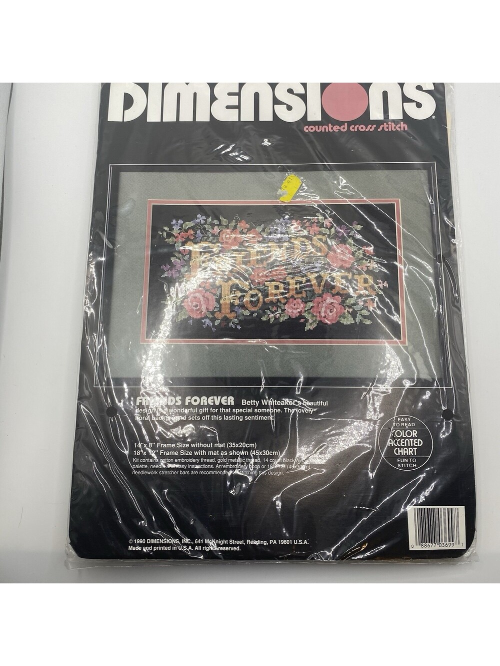 Dimensions Counted Cross Stitch Kit”Friends Forever “ 14x8 New In Package